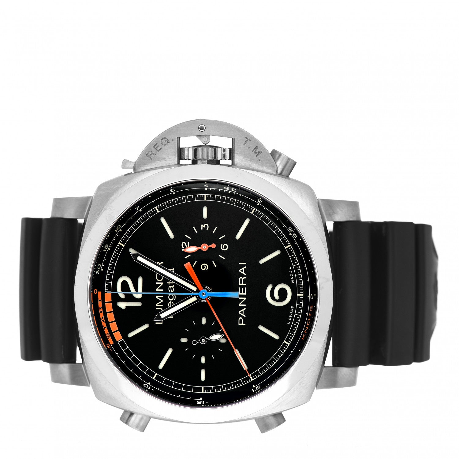 Panerai Titanium Rubber 47mm Luminor 1950 Flyback Automatic Watch Black PAM00526 2 of 5