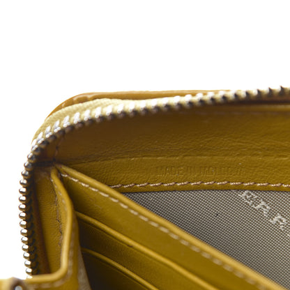 Burberry Patent Check Emboosed Large Zip Around Wallet Yellow 7 of 10