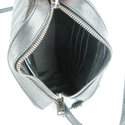 Saint Laurent Sheepskin Chevron Small Camera Bag Black 5 of 9