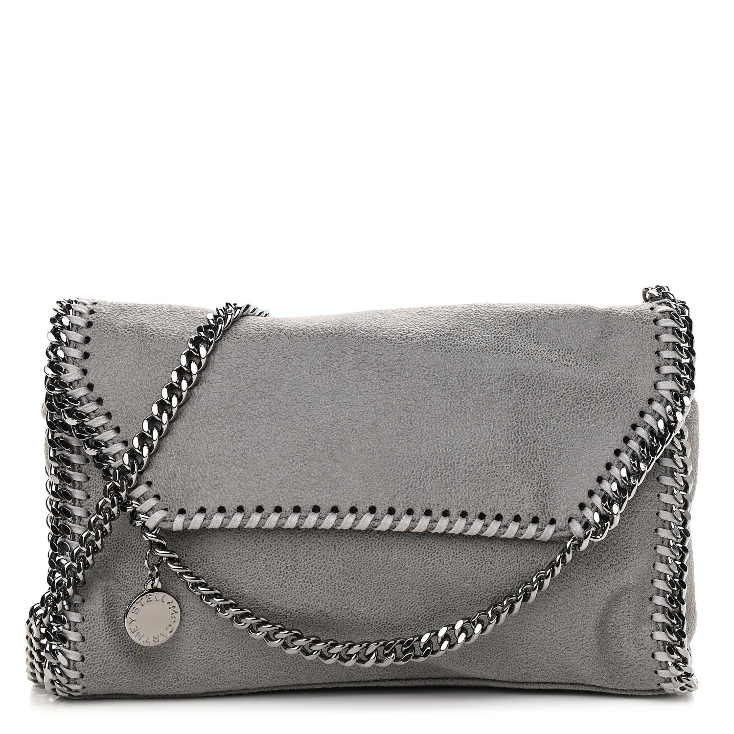 Stella McCartney Shaggy Deer Mini Falabella Crossbody Bag Grey 1 of 10