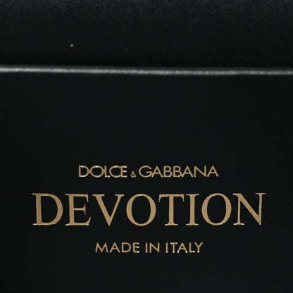 Dolce & Gabbana Smooth Calfskin Small Devotion Envelope Top Handle Bag Black 6 of 9