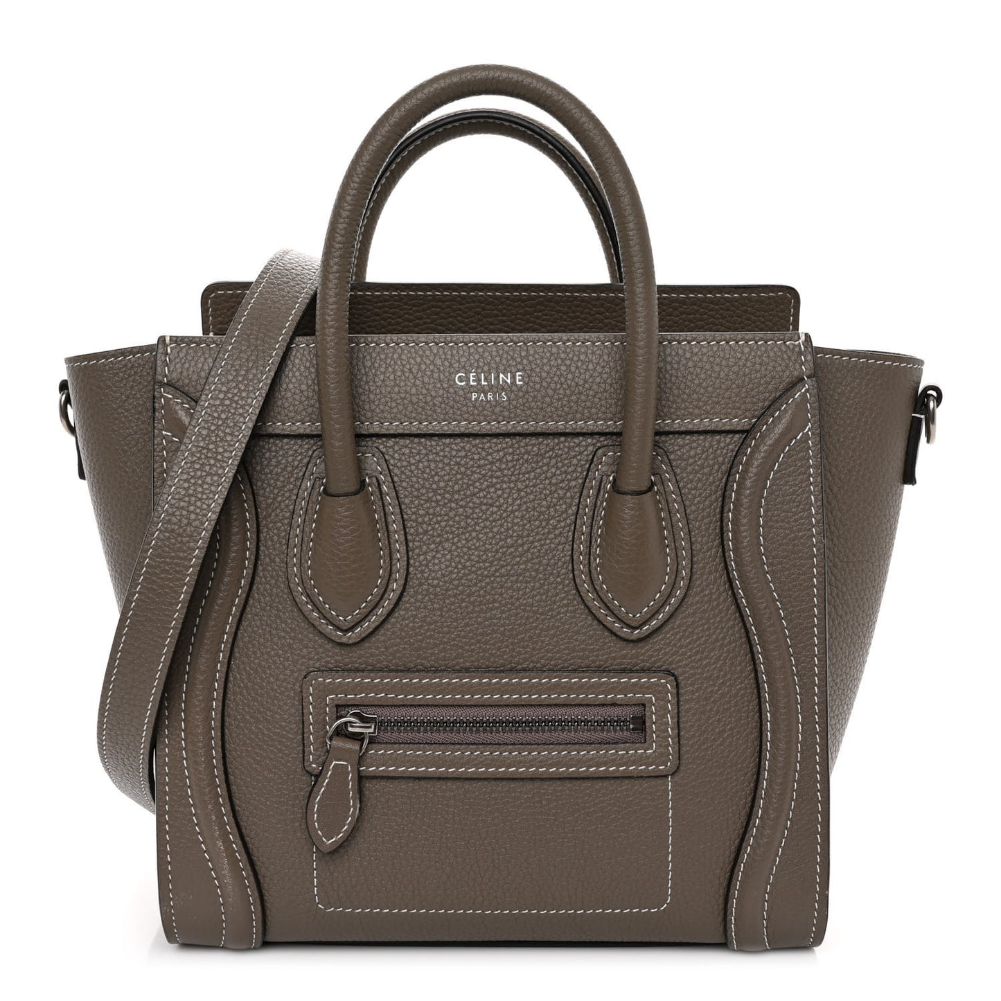 Drummed Calfskin Nano Luggage Souris