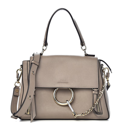 Chloe Calfskin Small Faye Day Shoulder Bag Motty Grey 1 of 10