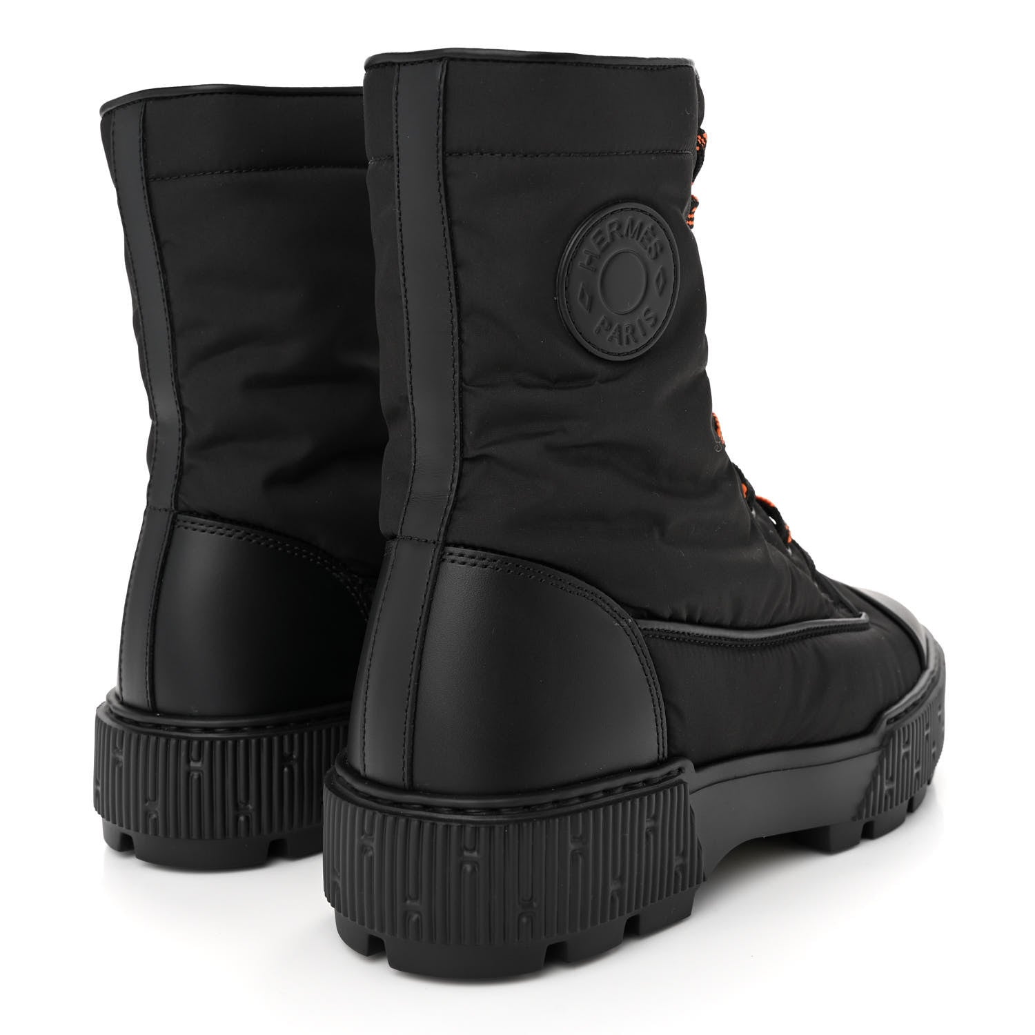 Hermes Calfskin Parachute Fresh Ankle Boots 37.5 Black 4 of 9
