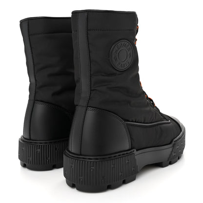 Hermes Calfskin Parachute Fresh Ankle Boots 37.5 Black 4 of 9