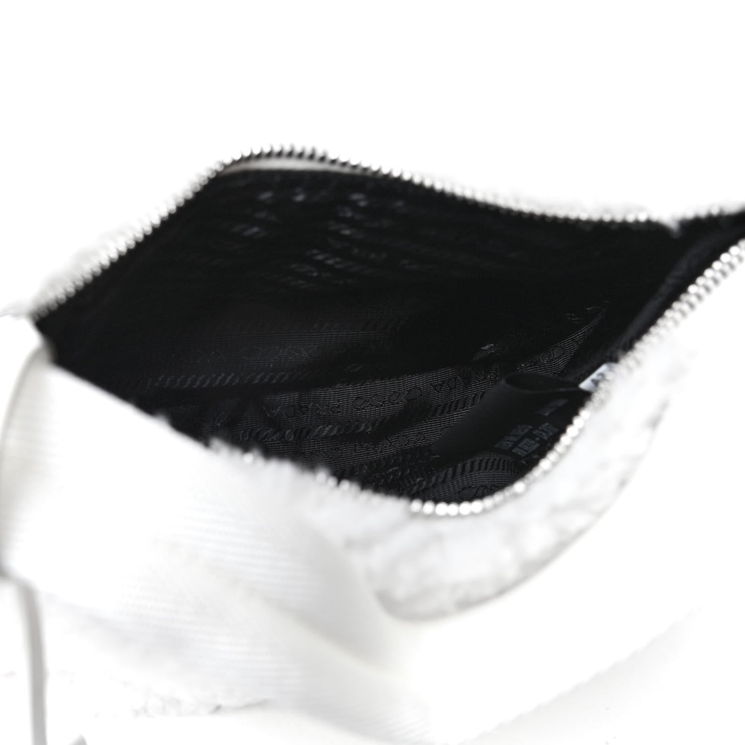 Prada Shearling Mini Re-Edition 2000 Bag White 7 of 8