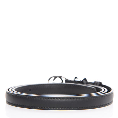 Gucci Moon Calfskin Nickel Interlocking G 20mm Belt 105 42 Black 3 of 7