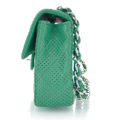 Chanel Calfskin Perforated East West Flap Green 4 of 11