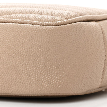 Saint Laurent Grain De Poudre Matelasse Monogram Mini Lou Camera Bag Dark Beige 10 of 11