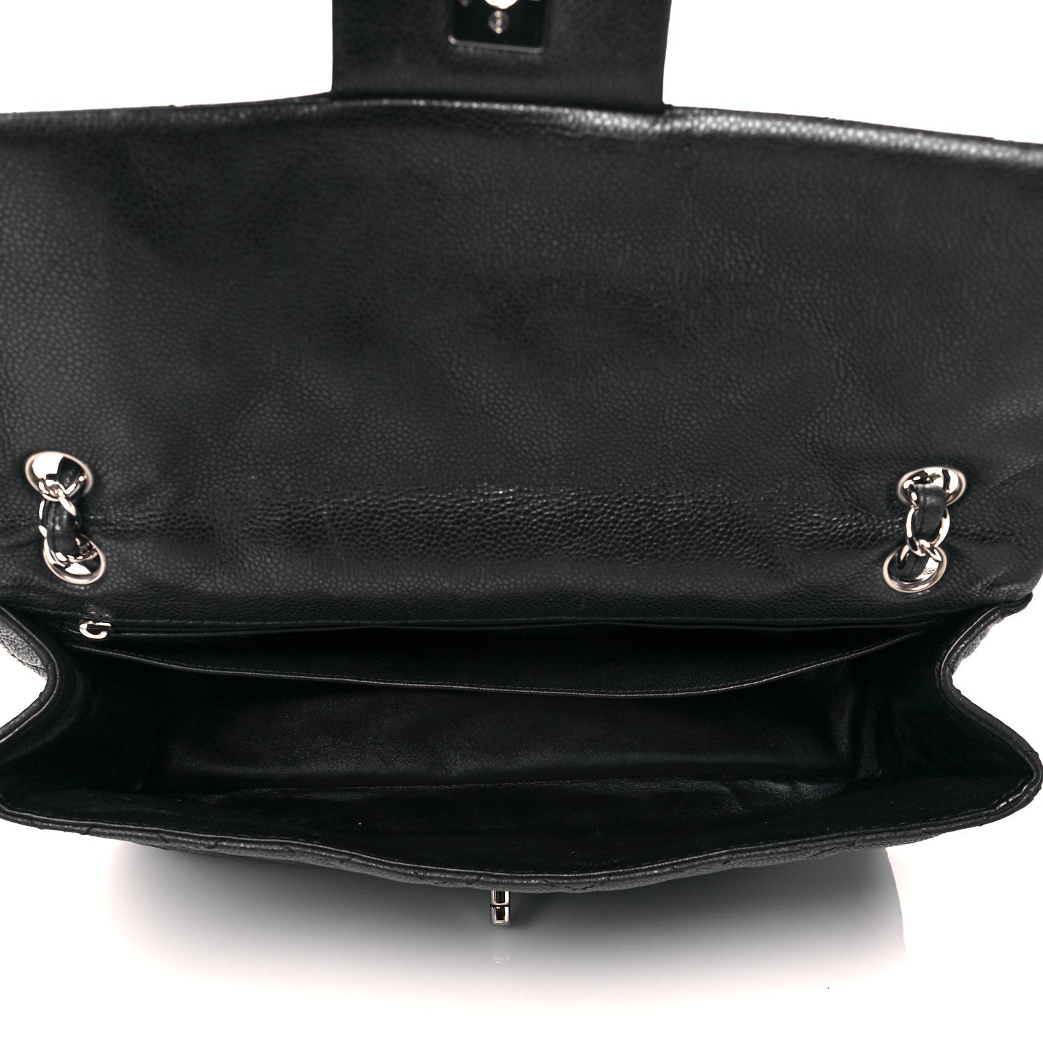 Chanel Washed Caviar Quilted Maxi Single Flap Black 5 of 13