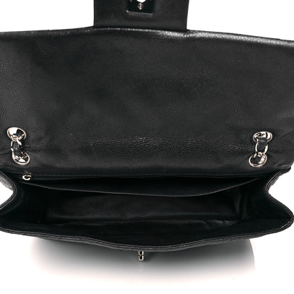 Chanel Washed Caviar Quilted Maxi Single Flap Black 5 of 13