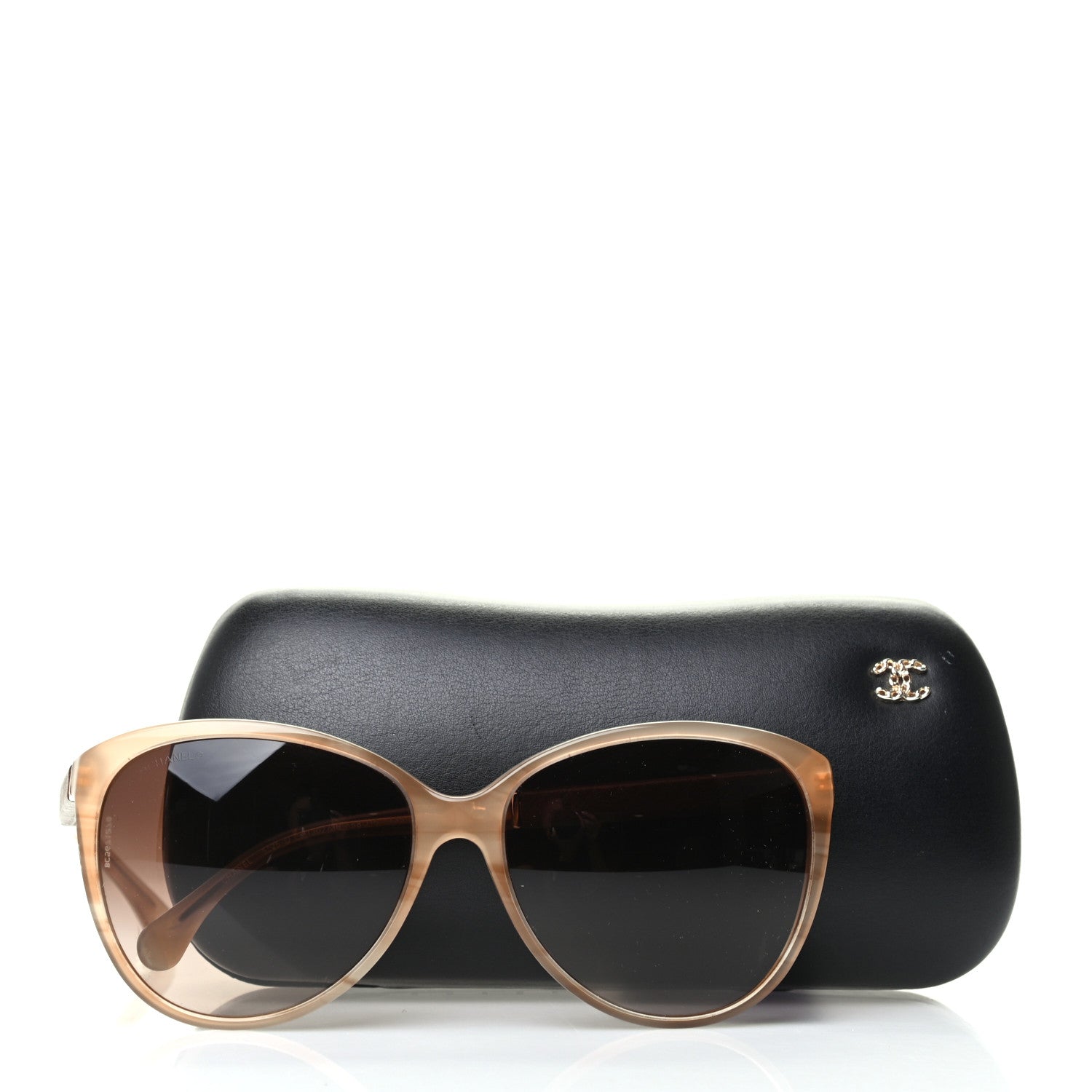 Chanel Lambskin Quilted Acetate CC Sunglasses 5225-O Tan 7 of 7