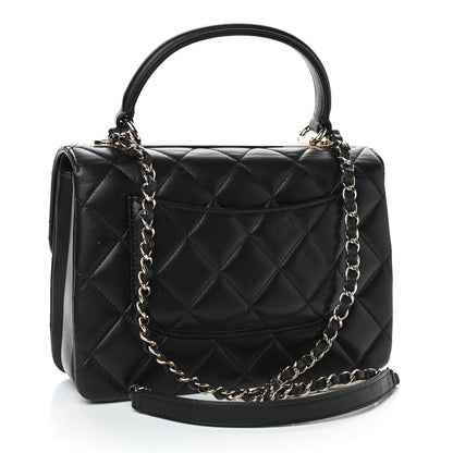 Chanel Lambskin Quilted Small Trendy CC Dual Handle Flap Bag Black 2 of 4