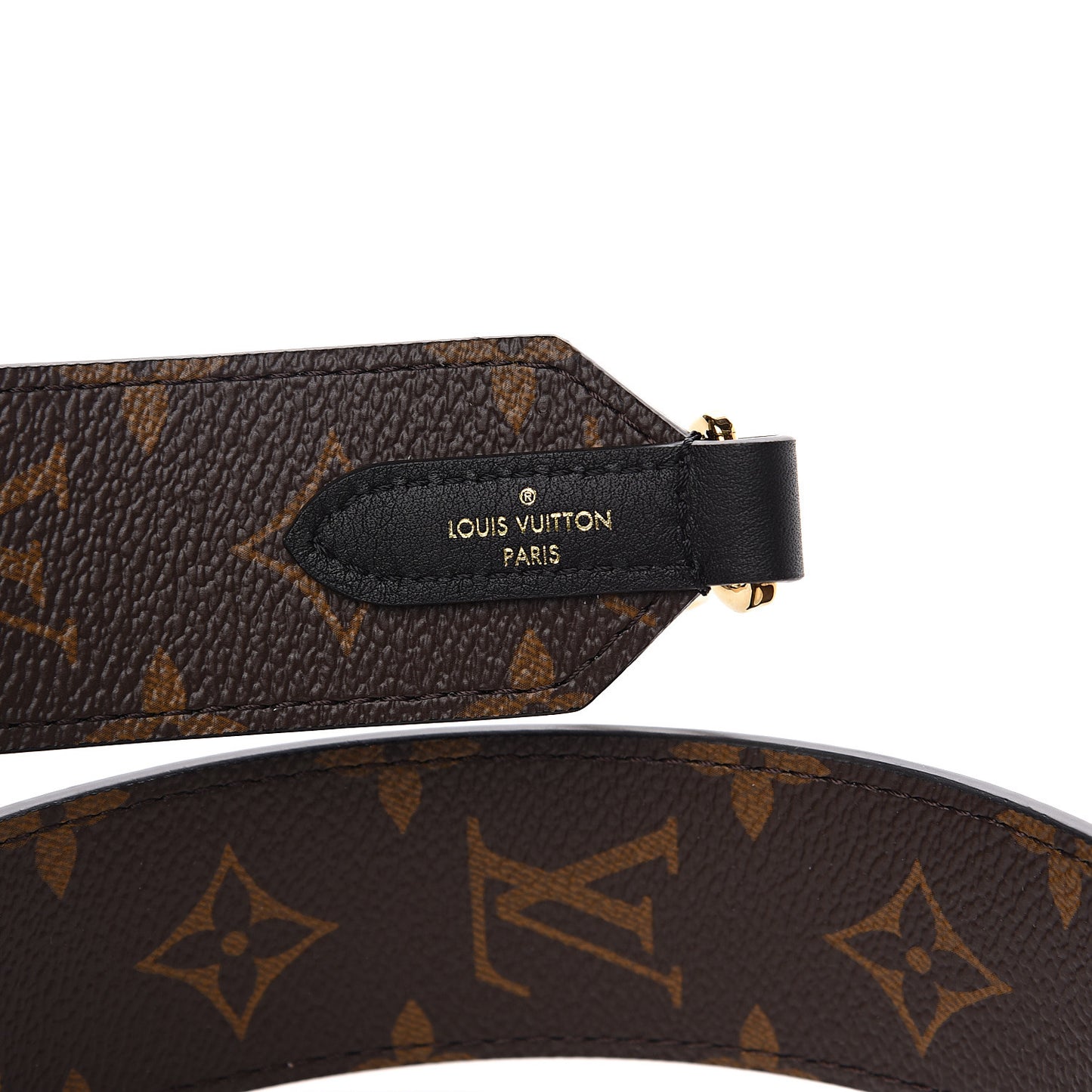 Monogram Letter Bandouliere Shoulder Strap Black