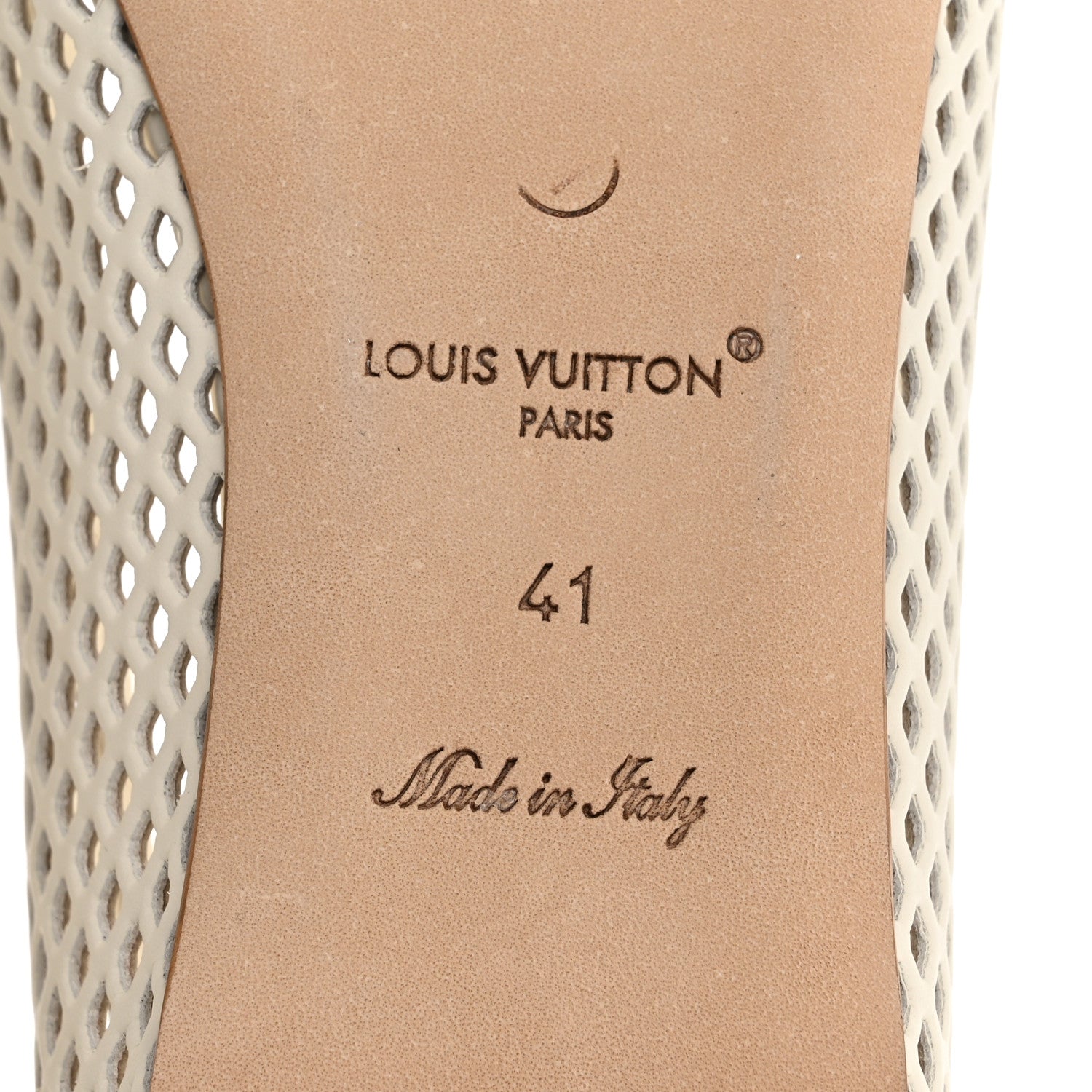 Louis Vuitton Perforated Calfskin Shake Ballerina Flat 41 Cream 8 of 8