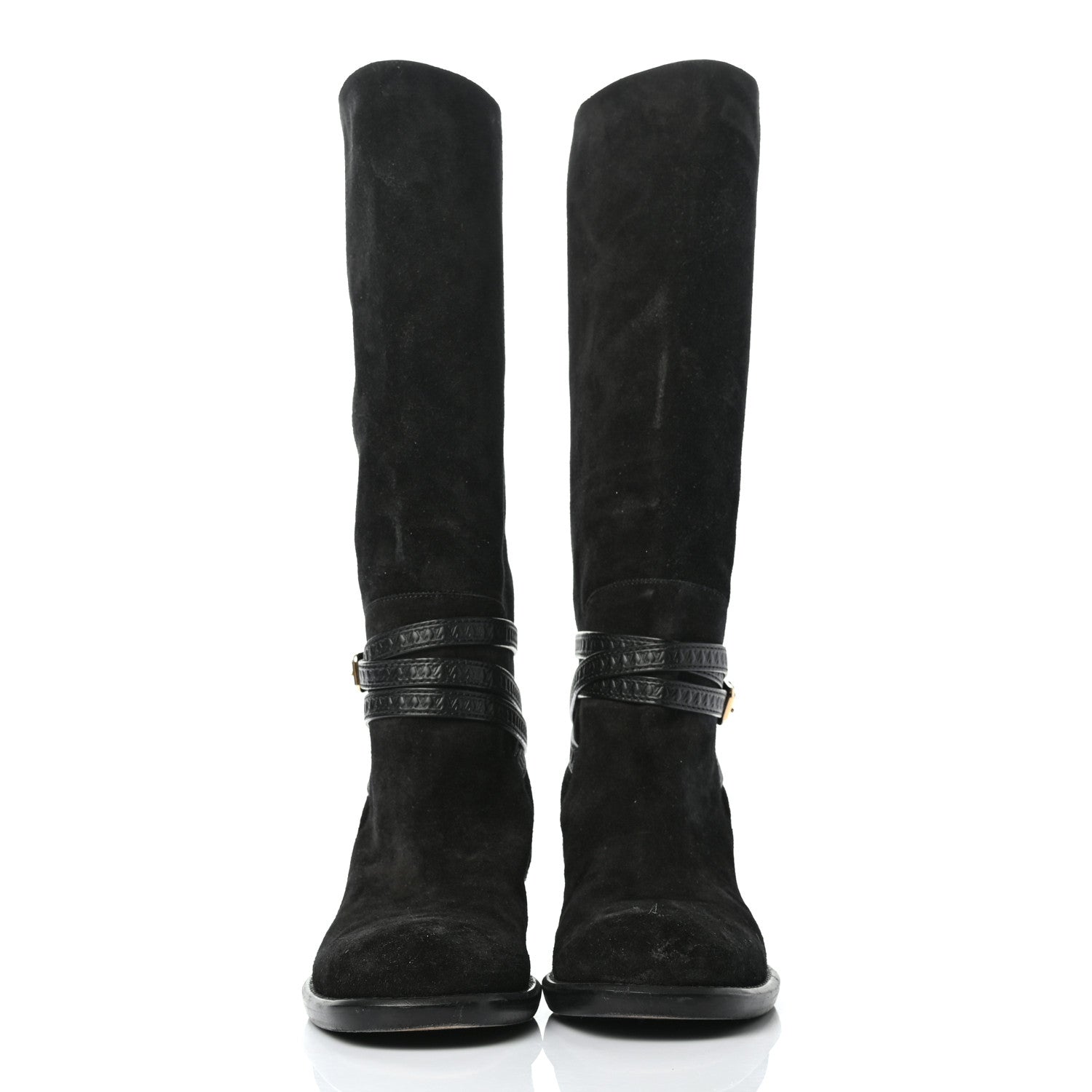 Louis Vuitton Suede Crossroads High Boot 38.5 Black 2 of 11