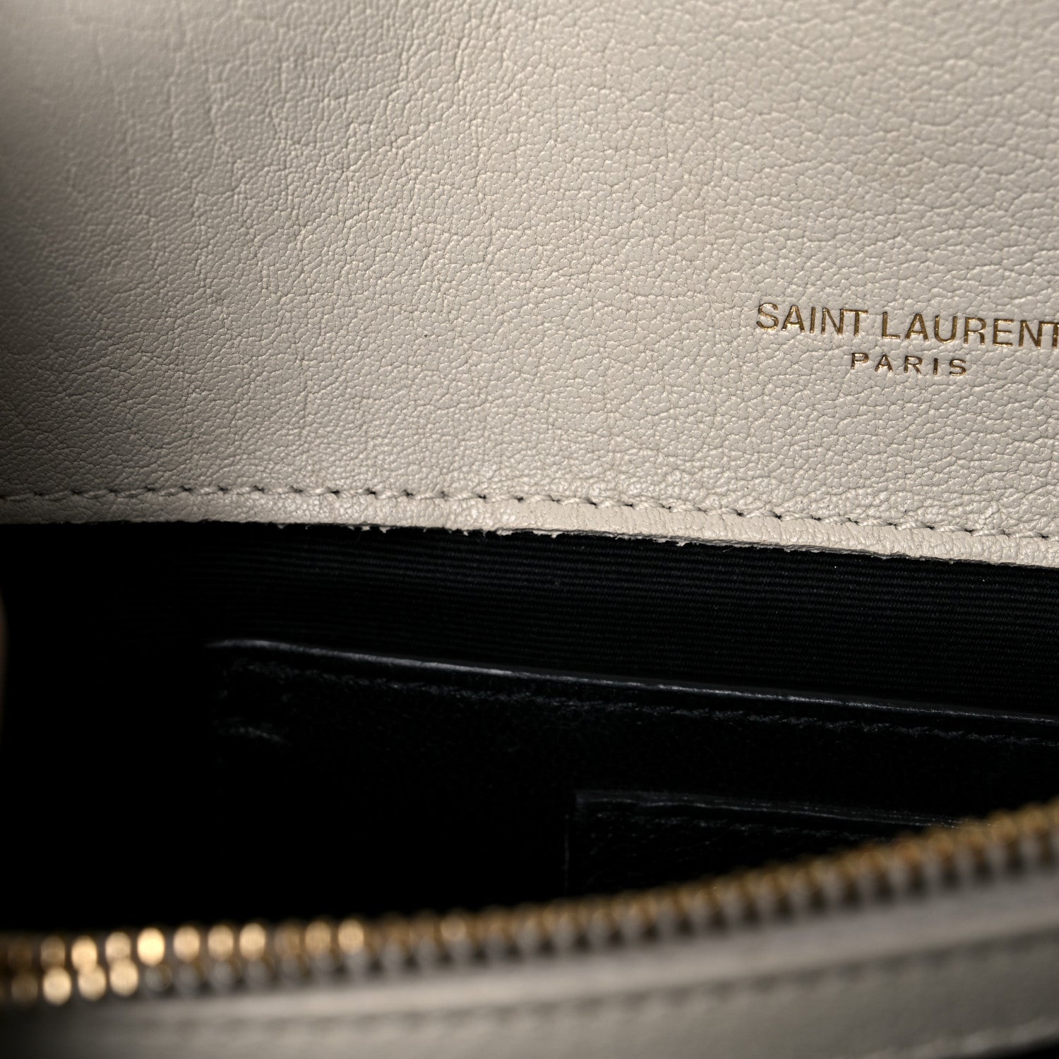 Saint Laurent Sheepskin Matelasse Chevron Monogram Medium College Bag Crema Soft 12 of 22