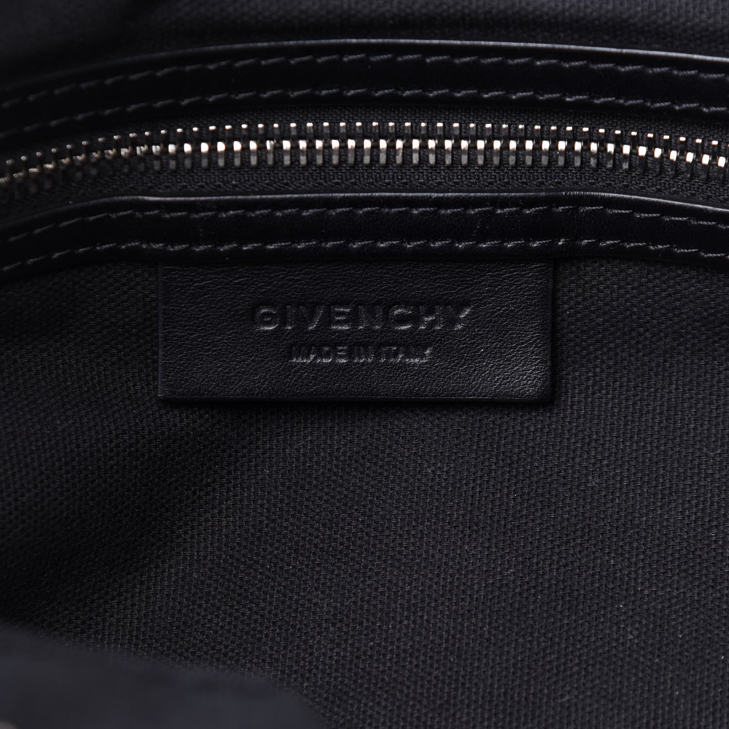 Givenchy Waxed Calfskin Medium Nightingale Logo Strap Black 6 of 10