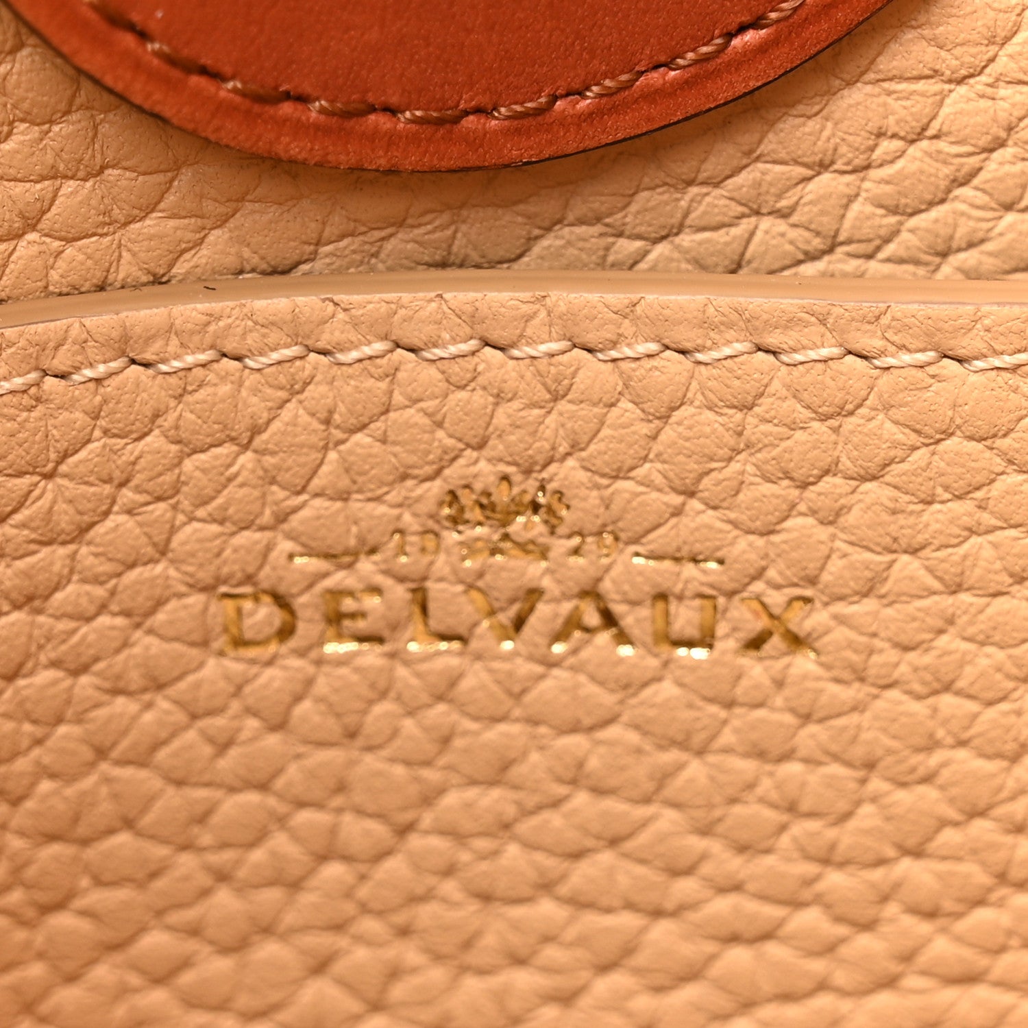 Delvaux Teddy Calfskin Mini Pin Daily Surpique Bucket Natural 6 of 10