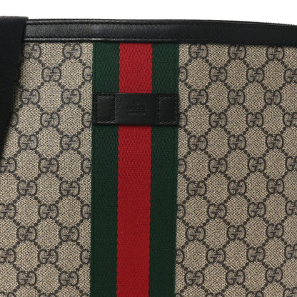 Gucci GG Supreme Monogram Web Messenger Bag Black 8 of 10