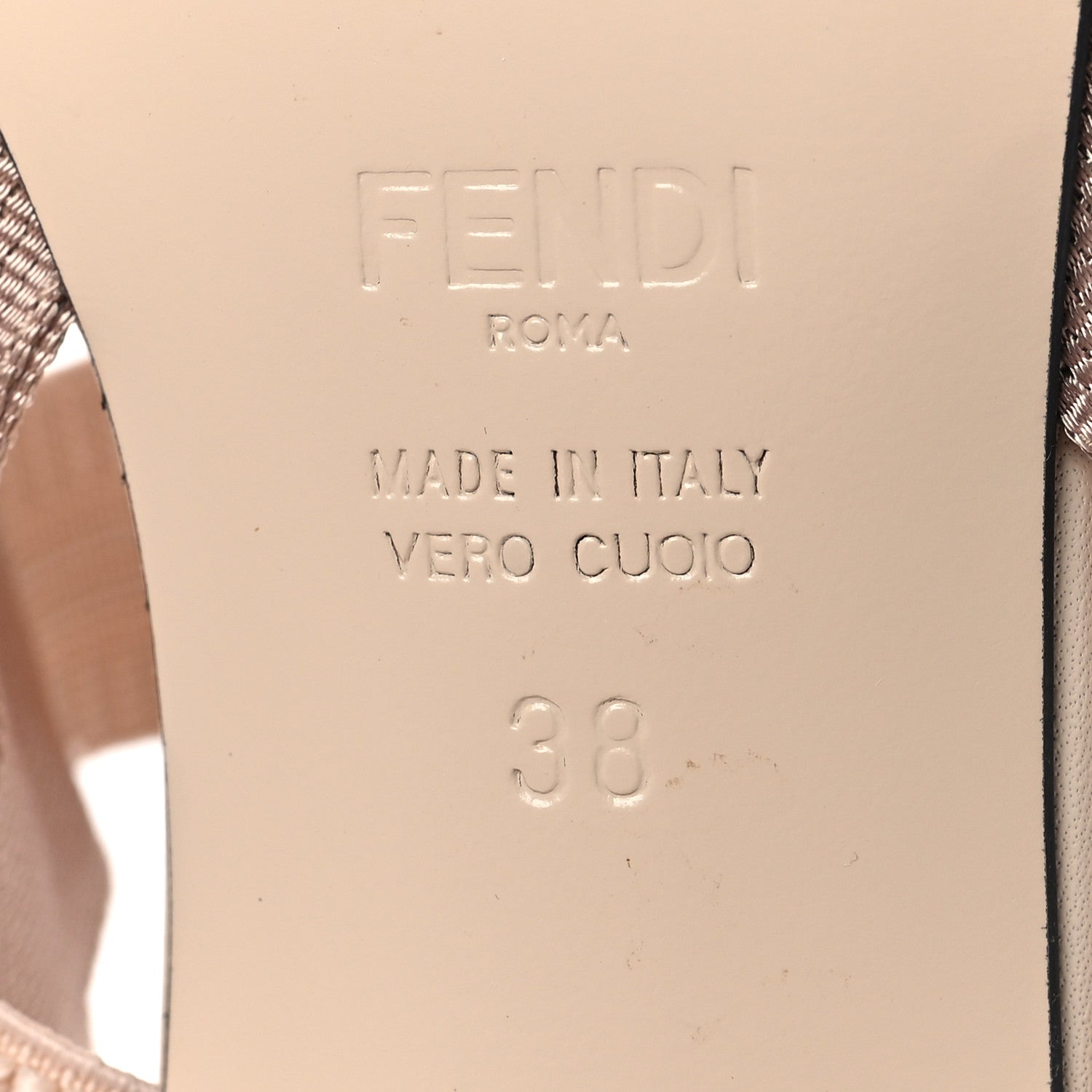 Fendi Technical Mesh Colibri 55mm Slingback Pumps 38 Rose Nudo 7 of 8