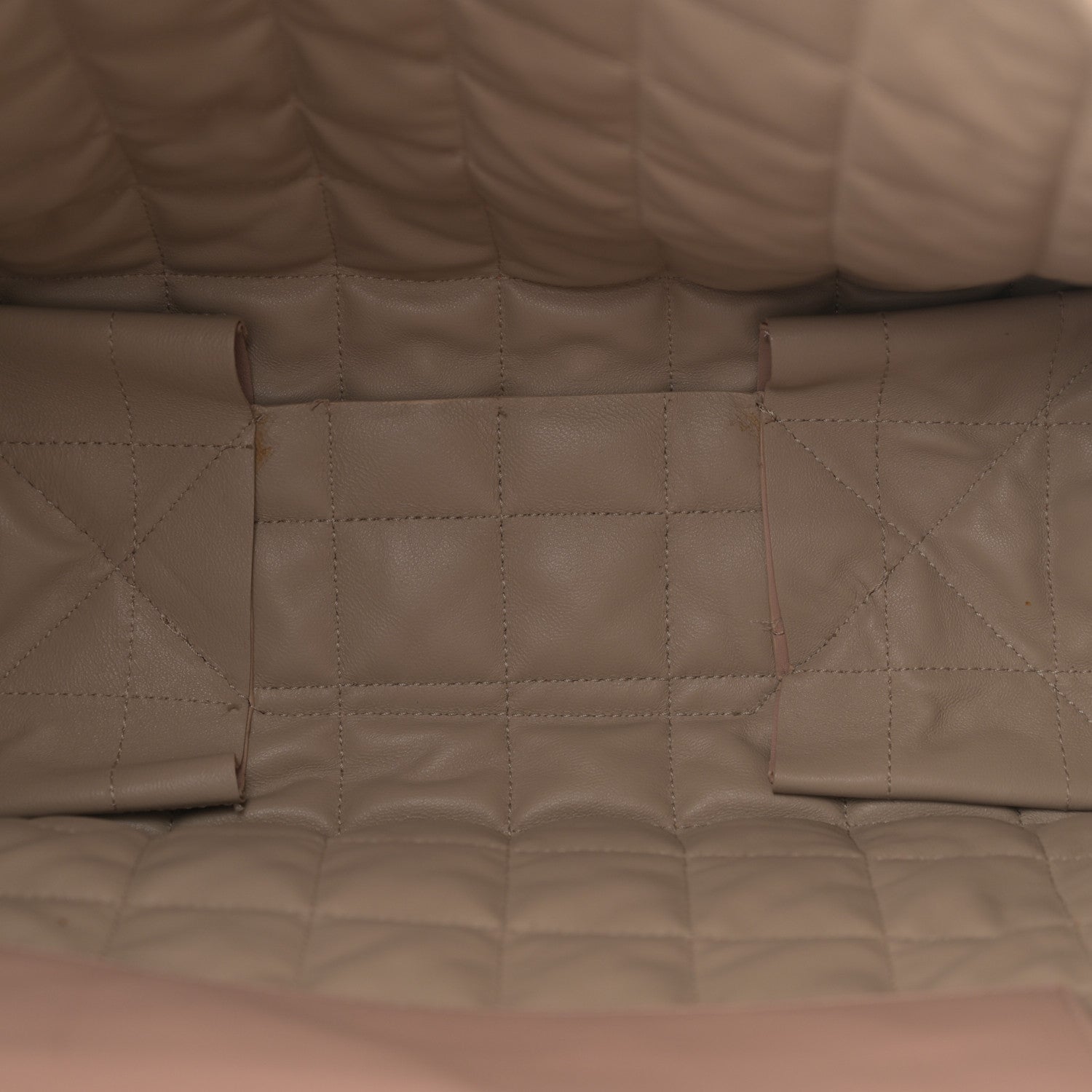 Celine Calfskin Quilted Vertical Cabas Tote Beige 5 of 13