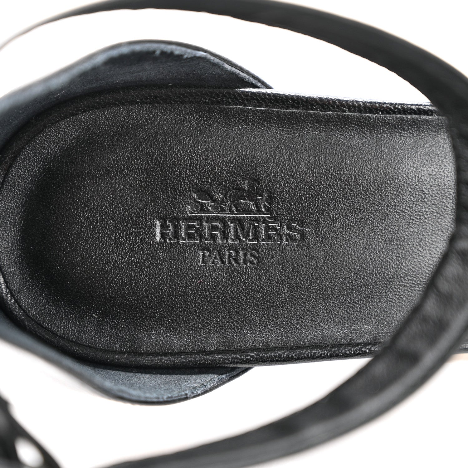 Hermes Goatskin Elda Espadrille Wedge Sandals 41 Black 6 of 8