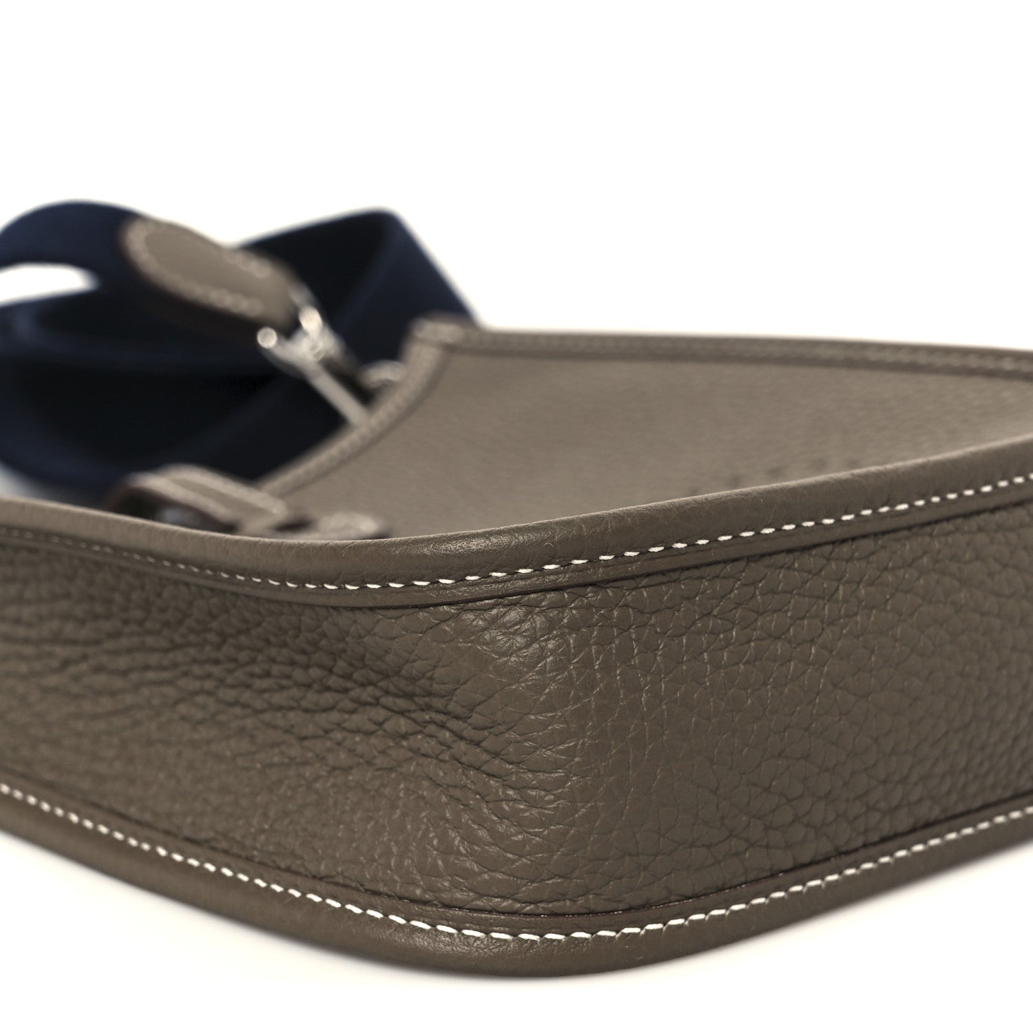 Hermes Taurillon Clemence Amazone Evelyne TPM Etoupe Bleu Indigo 10 of 11