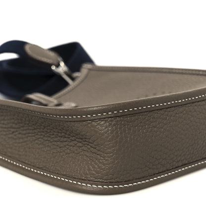 Hermes Taurillon Clemence Amazone Evelyne TPM Etoupe Bleu Indigo 10 of 11