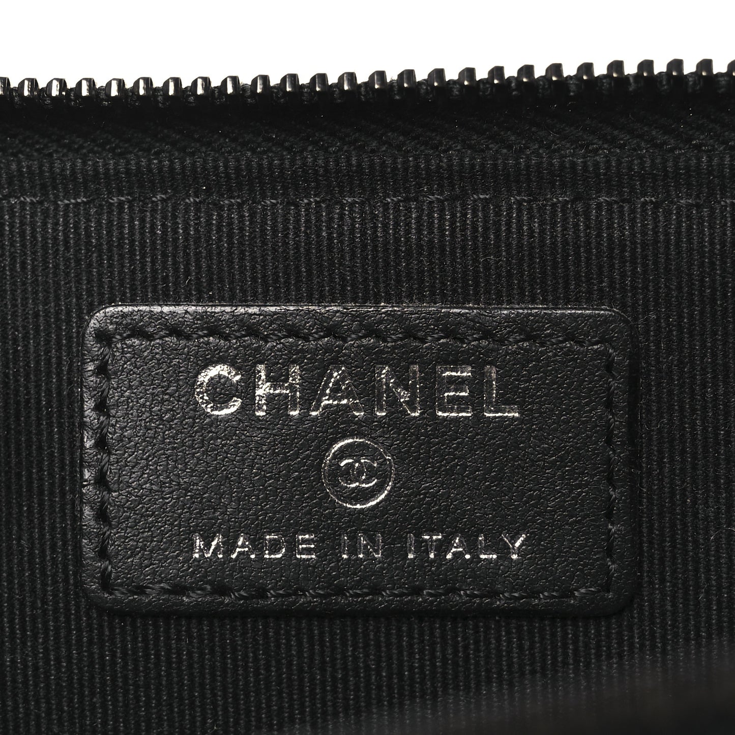 Lambskin Quilted Zip Card Holder So Black