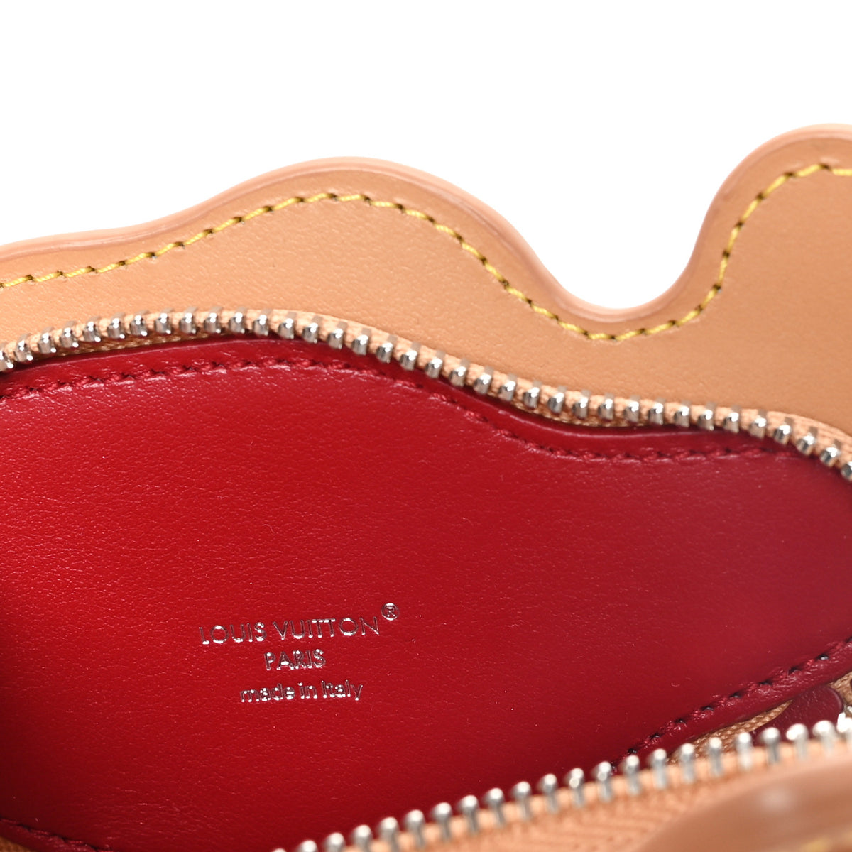 Calfskin Monogram LV Taiyaki Bag Charm Beige