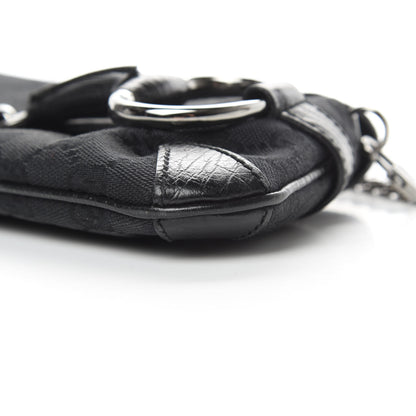 Gucci Monogram Horsebit Chain Clutch Black 10 of 12