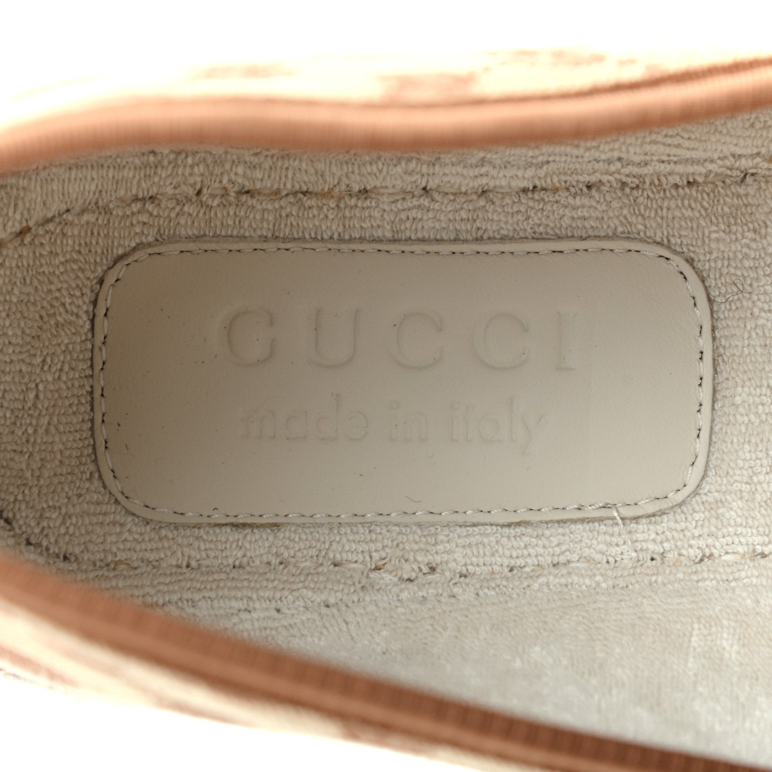 Gucci GG Monogram Mens Fria Horsebit Loafers 9 Beige Ruggine 7 of 8