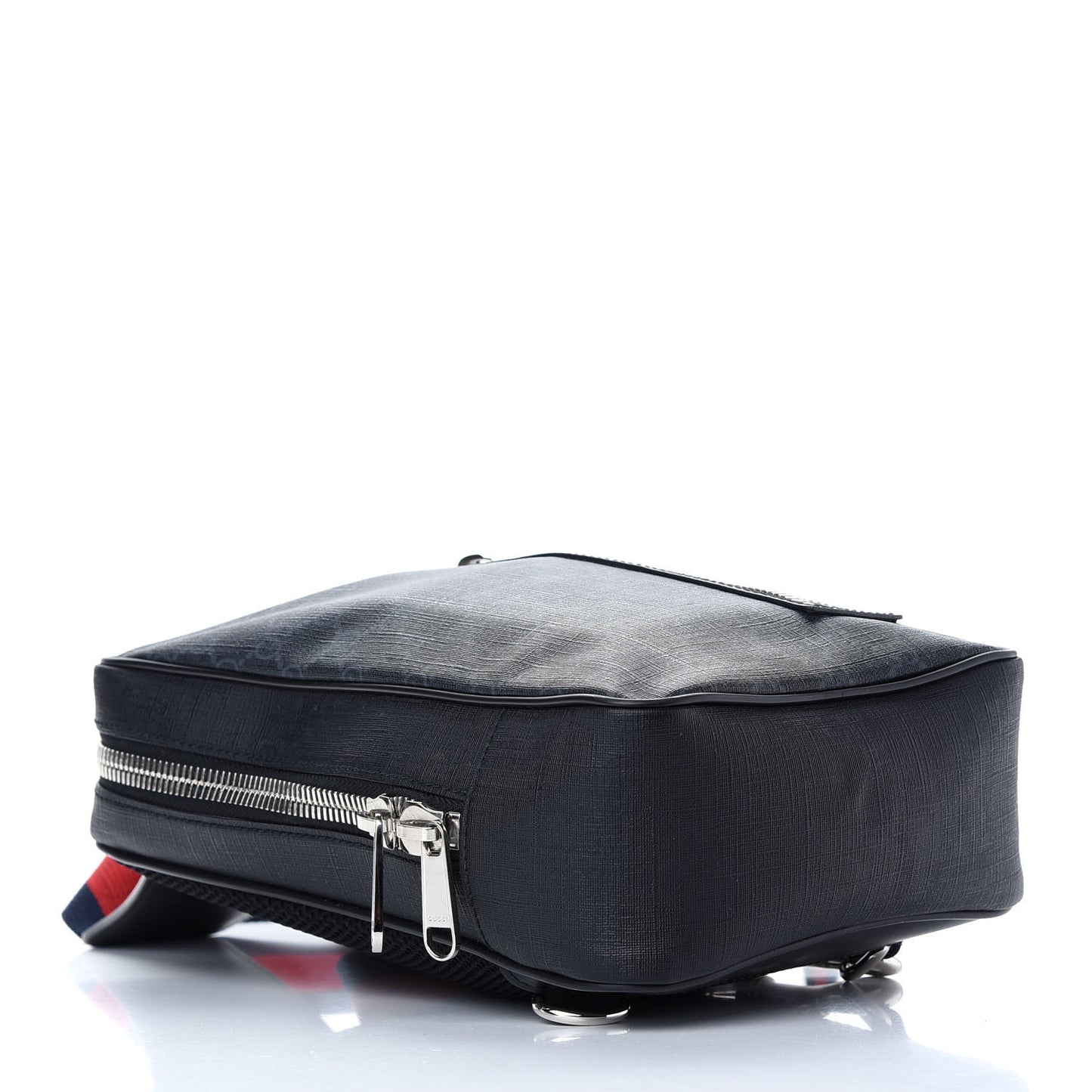 GG Supreme Monogram Web Belt Bag Black Grey