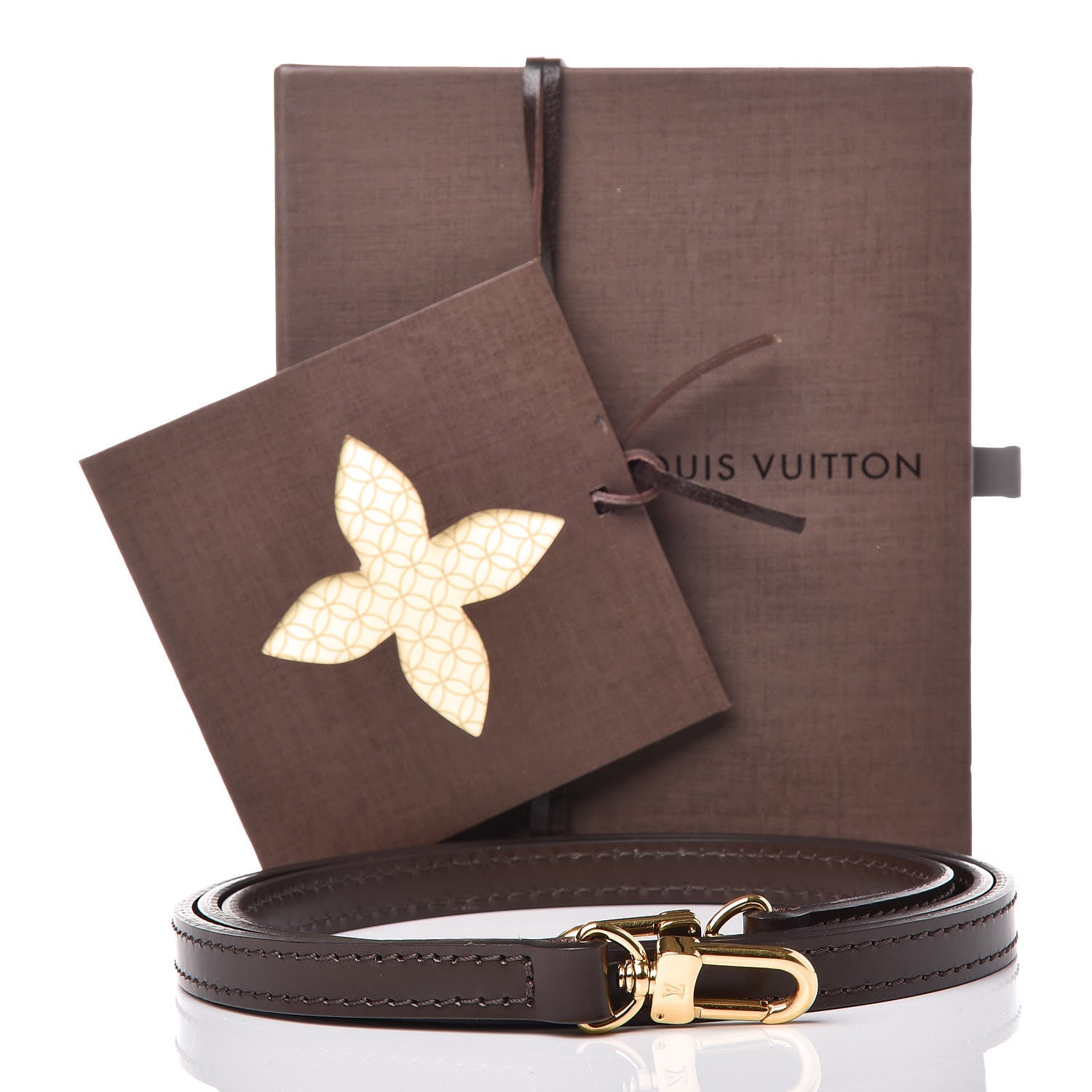 Louis Vuitton Calfskin 12mm Eva Shoulder Strap Brown 3 of 3