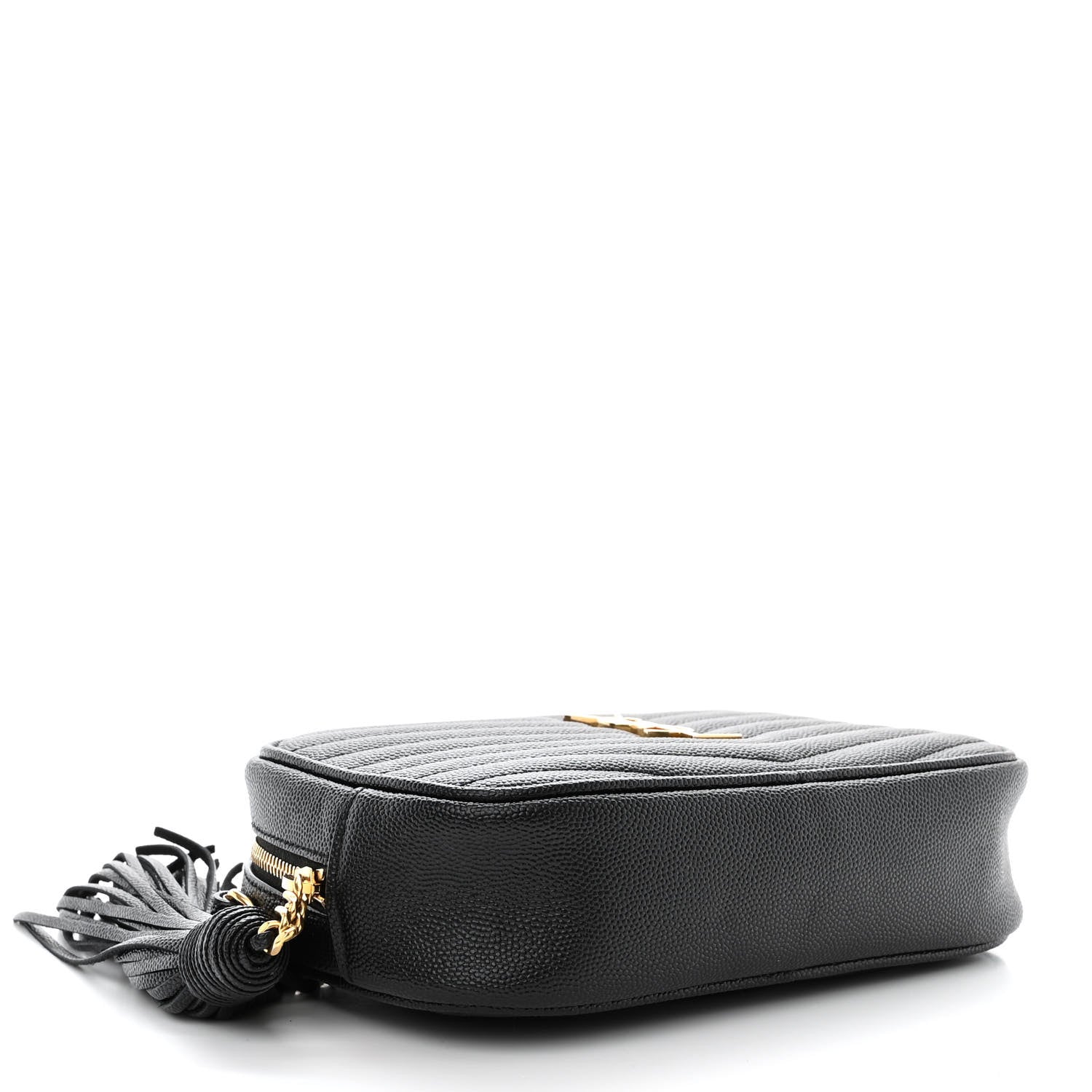 Saint Laurent Grain De Poudre Matelasse Monogram Mini Lou Camera Bag Black 4 of 11