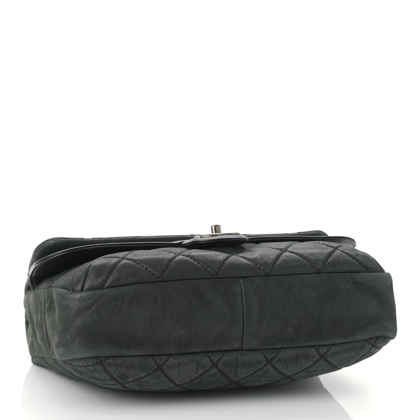 Iridescent Calfskin Jumbo In the Mix Double Flap Black