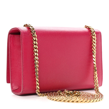 Saint Laurent Grain De Poudre Small Monogram Kate Satchel Bubblegum 3 of 11