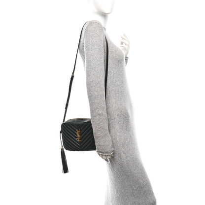 Saint Laurent Calfskin Matelasse Monogram Lou Camera Bag Black 2 of 10