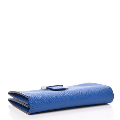 Hermes Epsom Bearn Card Holder Wallet Bleu Zellige 4 of 7