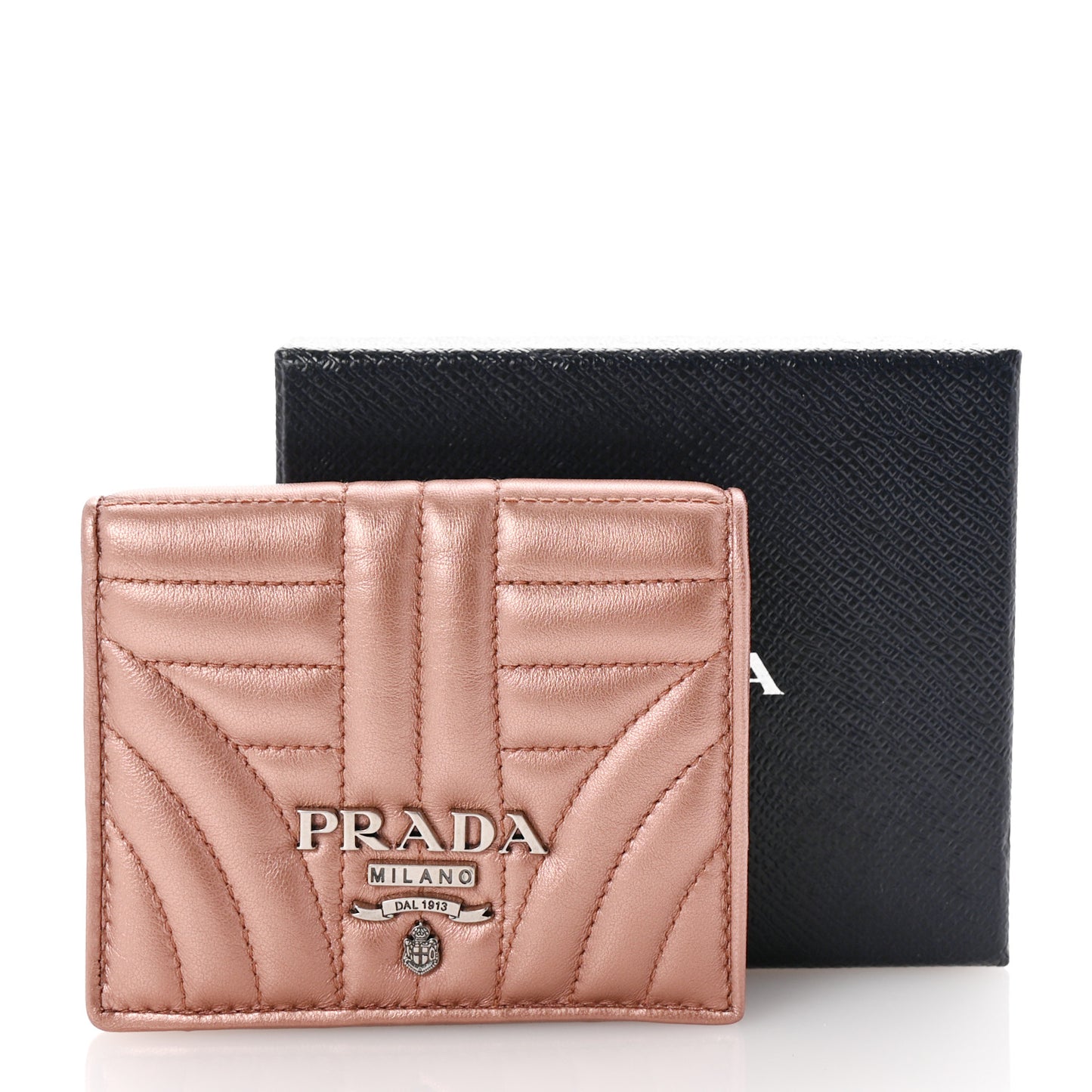 Metallic Nappa Impunture Diagramme Wallet Rosa Mordore