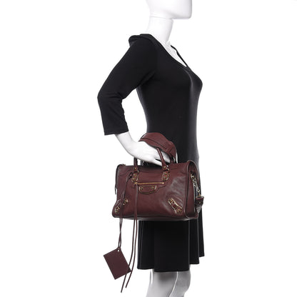 Balenciaga Chevre Gold Metallic Edge Hardware S City Rouge Pourpre 2 of 13