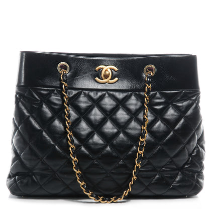Chanel Calfskin Soft Elegance Large Tote Black 1 of 8