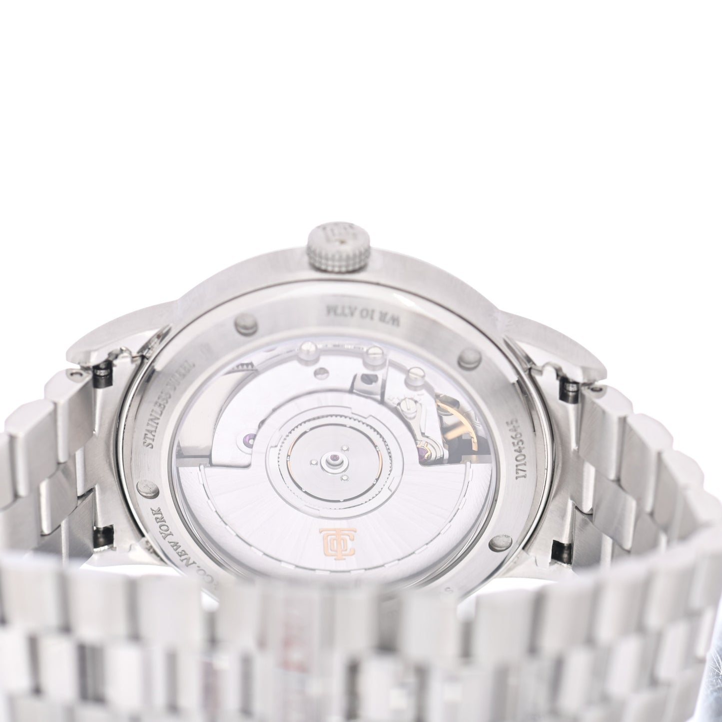 Stainless Steel Diamond 34mm CT60 3-Hand Automatic Watch Pink