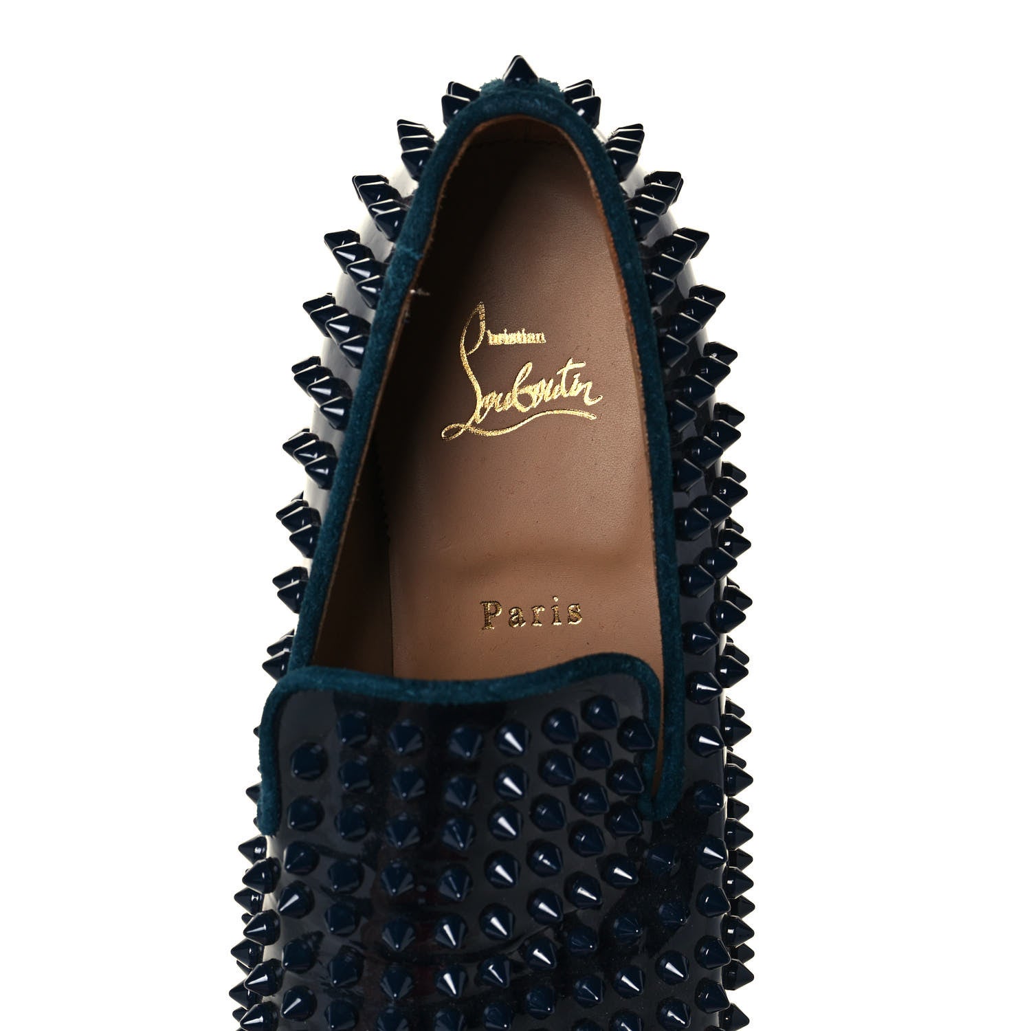 Christian Louboutin Mens Calfskin Dandelion Spikes Flat Loafers 41 Turquin 7 of 7