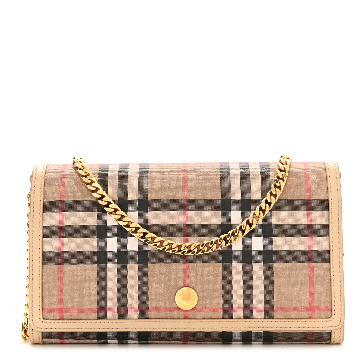 Burberry Vintage Check Hanna Crossbody Wallet On Chain Trench 1 of 12
