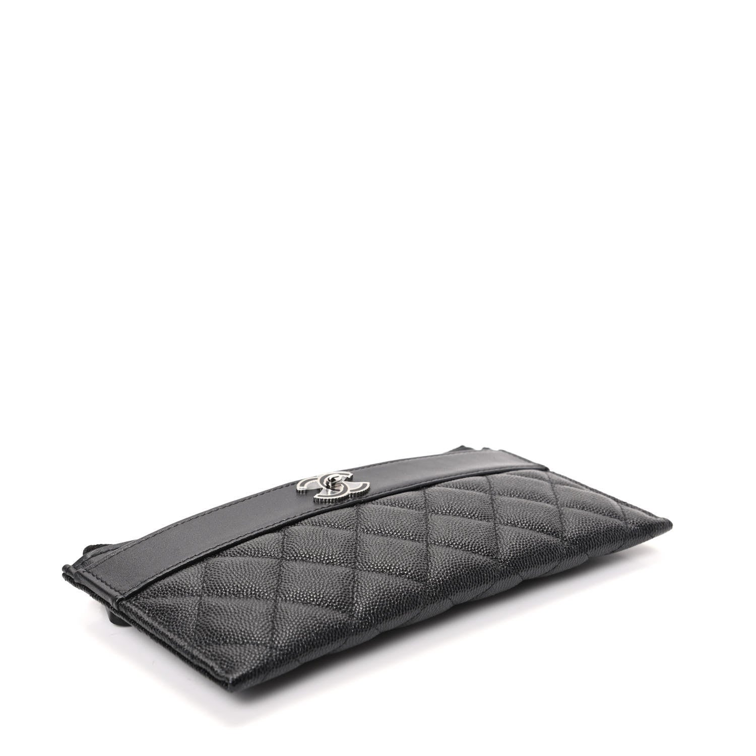 Chanel Caviar Quilted Mademoiselle Vintage Zip Pouch Black 4 of 8