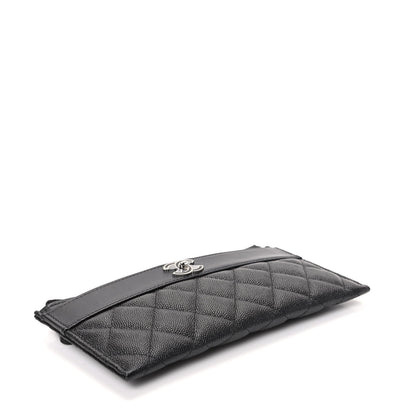 Chanel Caviar Quilted Mademoiselle Vintage Zip Pouch Black 4 of 8