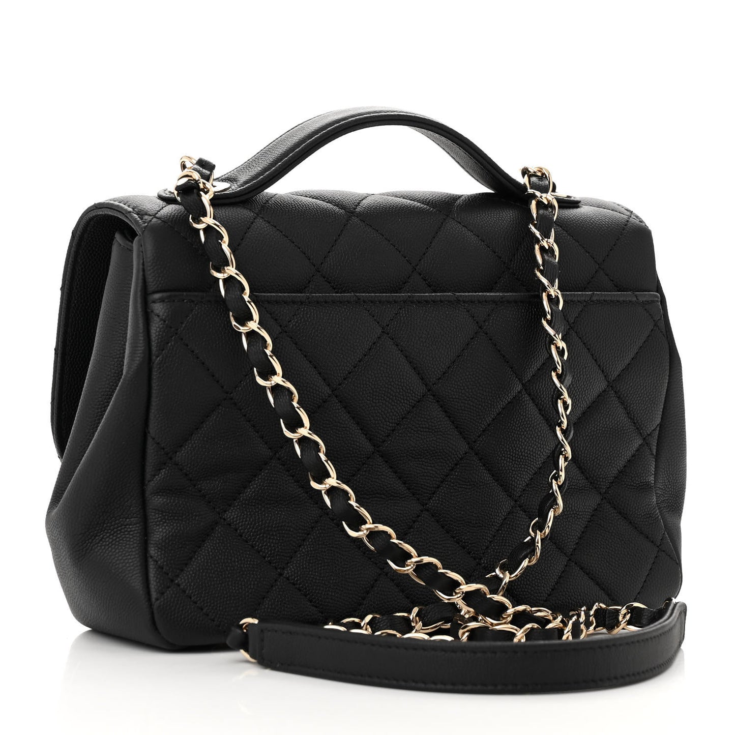 Caviar Quilted Medium Business Affinity Flap Black