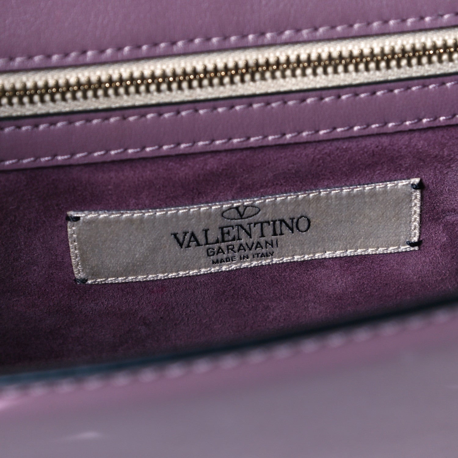 Valentino Garavani Vitello Monogram Kimono 1997 Print Medium Glam Lock Rockstud Flap Dark Mauve 6 of 7